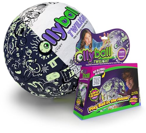 Ollyball 1915354 Twilight - Balón de Ocio para niños Que Brilla en la Oscuridad, para Colorear, Absorbe los Golpes con tecnología patentada KrunchCOR a Partir de 4 años, 30 cm