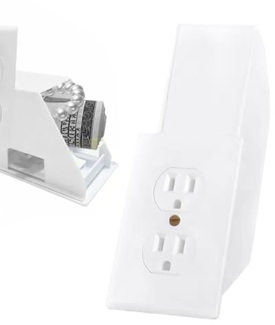 Oficin Prise solide murale cachée | Stockage sécurisé avec serrure à clé | Stockage caché pour stocker de l'argent, des clés et des objets de | Oficin