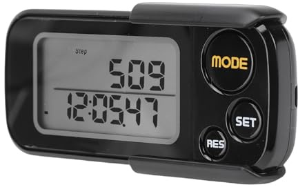 Luocute Podomètre 3D, Compteur de Pas Précis avec Grand écran LCD et Mémoire de 30 Jours, Aucun BT Requis, avec Clips et Cordon pour Hommes Femmes Seniors, Mémoire de 30 Jours