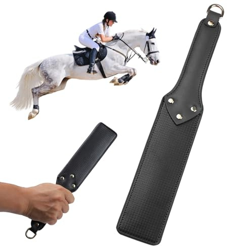 IOHJSA Frustino Equitazione, Outdoor Sports Portatile Antiscivolo Simil Pelle frustini Cavallo, Nero Frustino, per Sport Equestri e Allenamento Cavallo