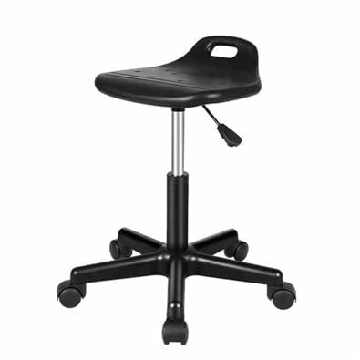 Sedia a Sella con Ruote, Sgabello a Sella ergonomico, Sedia da Lavoro Girevole e Regolabile, Capacità di Carico di 400 Libbre, Adatto for Saloni, Spa e Uffici(45-55cm)