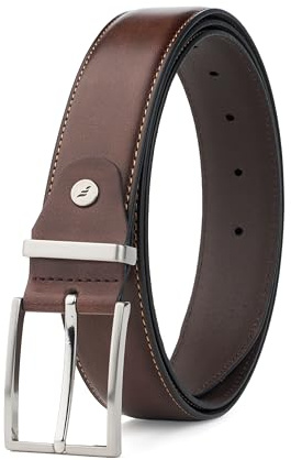 FENIX LAS VEGAS Gürtel Herren Leder Ledergürtel Herren mit Schnalle Verstellbarer Ledergürtel Gürtel Herren Schwarz Braun Cognac Braun Dunkelbraun Dunkelblau