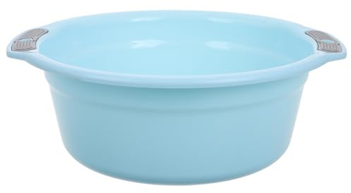 VILLCASE Kleines Waschbecken aus Dickem Kunststoff mit Doppelten Griffen Stabiles Gesichts und Fußwaschbecken für Haushalt und Babypflege Modernes Design