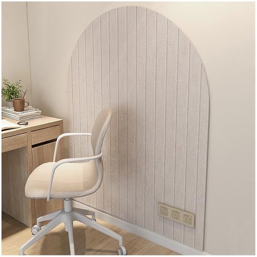 Curved Felt Bulletin Board with Adhesive Sticker (Light Camel, 60 * 80) | Foldable Large Thicken Felt Notice Board, Photo Display Board, Decorative Pin Board for Paste Notes Photos Home Wall