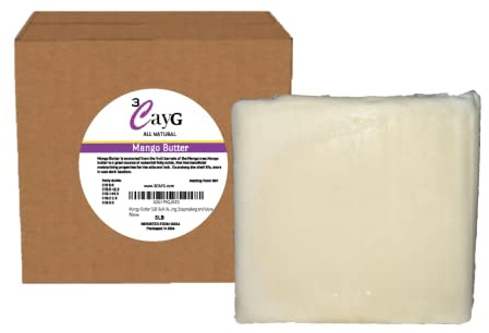 Mangobutter, natürlich, 2,3 kg, Großhandel, ideal für geschlagene Körperbutter, Lotion und Seife, Wildgeerntet, natürlich verfeinert