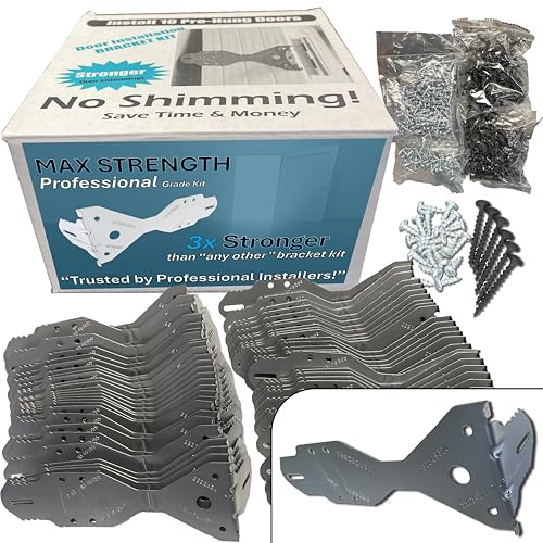 EXPR® Premium Door Install Kit - Max Strength (Secures Both Sides) | Official Door Stud® Bracket | Now with Stronger Screws