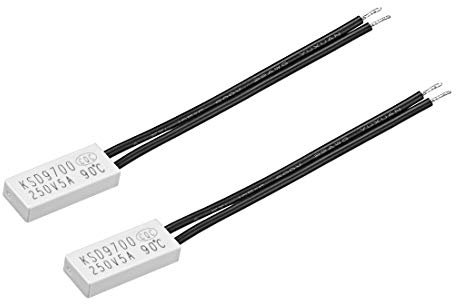 sourcing map 2 Stk. Normalerweise geschlossener Temperaturschalter, 90℃ N.C 5A Thermoschalter Thermostat Bimetall Temperaturregler Schalterregler