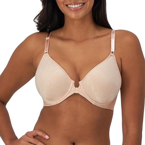 Bali Women's Comfort Revolution Front-Close Shaping Underwire Bra DF3P66, Sandshell, 36C
