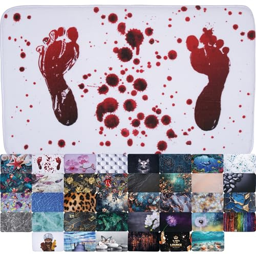 Sanilo Badteppich, viele schöne Badematten zur Auswahl, Badvorleger sehr weich und rutschfest, waschbar und schnelltrocknend (Blood Feet, 50 x 80 cm)