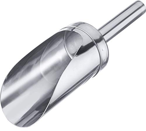 Westmark Pala para hornear/pesar/llenar, Volumen de llenado: 300 ml (aprox. 350 g de harina), Redonda, Acero inoxidable, Plateado, 91132270