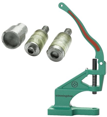 Trimming Shop T7 Kam Snap Buttons Fastener Fixing Dies with Universal The Green Machine Hand Press for Fixing & Fastening Clothes, Kids Wear, Nappies, Bibs, DIY Craft Projects, Size 22, 14mm