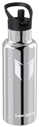 Sparrow Insulated Water Bottle Kids 500ml - FlipFlow Metal Water Bottles with Straw Lid - BPA Free - Leakproof Stainless Steel Flask for Sport, School, Outdoor, Travel