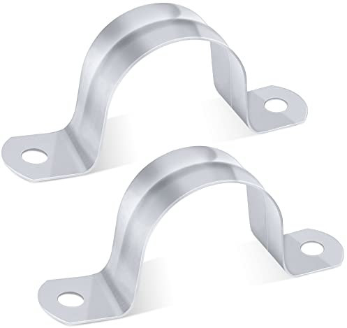 25mm Rohrschellen 20Stück, Leryati Edelstahl 304 Metall U-Typ Rohrschelle Set, Zweiloch U-förmige Rohrschellen Befestigungsschelle Metallschellen für Gasrohre Wasserrohre rohre Wand und Kabeln