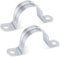 25MM Pipe Strap Clamp 20pcs, Leryati 304 Stainless Steel U Bracket 2 Hole Tube Strap, U-Tube Clamp Pipe Strap Clamp Holder Brackets Saddle Clip, Pipe Clips Connecting Ring Hose Clamp