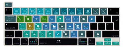 MiNGFi Silikon ableton live Tastenkombinationen Tastaturschutz für MacBook Pro 13 M1/M2 A2338 (2020–2023), A2289 (2020), A2251 (2020–2021), Pro 16 A2141 (2019–2021) EU/ISO Tastaturlayout