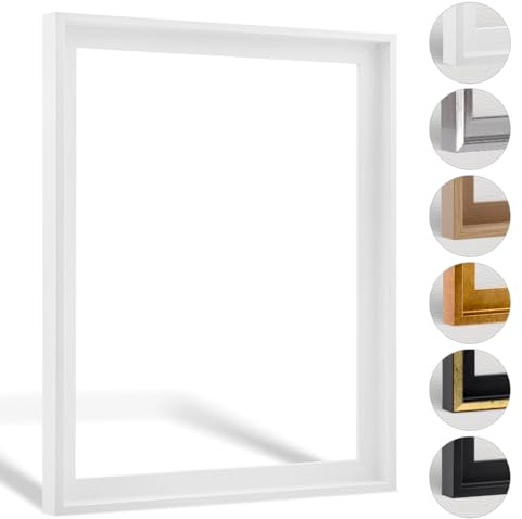 Haak Schattenfugenrahmen Levi in Weiß (matt) 40 X 60 cm für Keilrahmenbilder und Leinwände