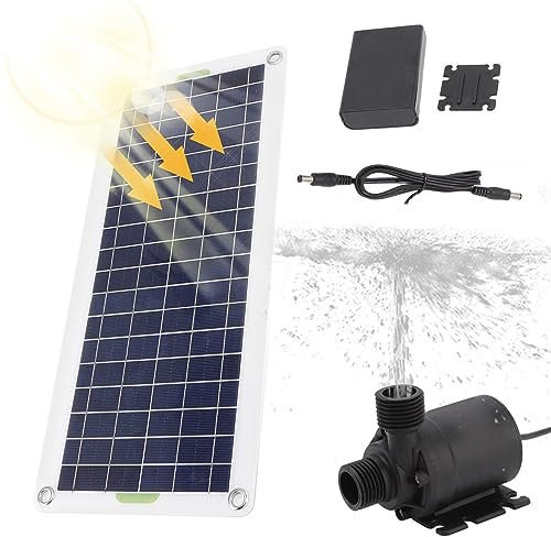 Pompe De Fontaine Solaire 30W,Pompe à Eau Solaire, Kit De Pompe à Eau Solaire Avec Panneau Solaire En Polysilicium, Kit De Pompe De Fontaine Pour Jardins poniques De Bassin De Fontaine Alimentés