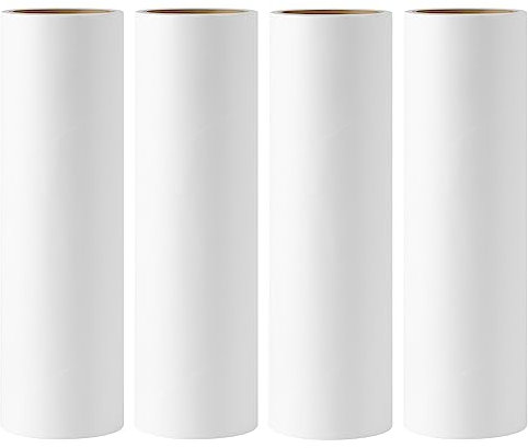6.3 inch Lint Roller Refills for Pet Hair, Large Sticky Roller Refills for Floor Couch Bed Clothes, Extra Sticky Lint Remover Refill 4 Rolls Total 240 Sheets (6.3 inch Refill, Pack of 4)