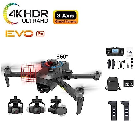 LUXWALLET AI-Fly² GPS Professionele Drone – Obstakel Detectie - 4K Camera + Zoom - Gimbal - 5G WiFi FPV – 1.2KM Bereik - 2X Accu