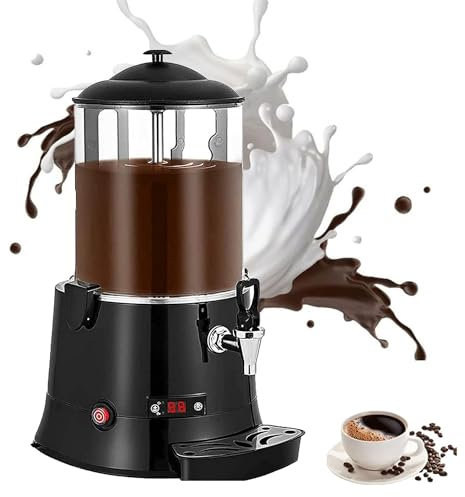DPLXFPP Machine Distribution Chocolat Chaud Commercial, Plaque Chauffante en Acier Inoxydable 304, 30~90℃ Machine Fabrication Chocolat Chaud RéGlage,Machine Lait Boisson Chaude,10L