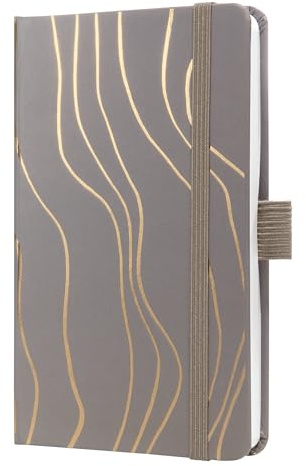 SIGEL J5350 Wochenkalender Jolie 2025, Mocca Meringue, ca. A6, Hardcover, Gummiband, Stiftschlaufe, Einstecktasche, 174 Seiten, vegan, Buchkalender, Terminplaner