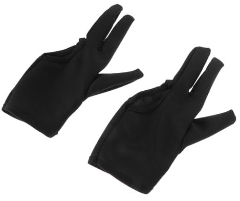 DOITOOL Hitzeschutzhandschuh 2 Stück, Schwarzer Stoff, 3-finger Design