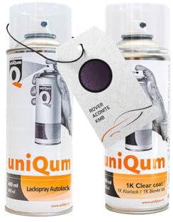uniQum Spraydose Autolack + Klarlack ROVER ACONITE KMB Autolack Reparatur 2x 400 ml