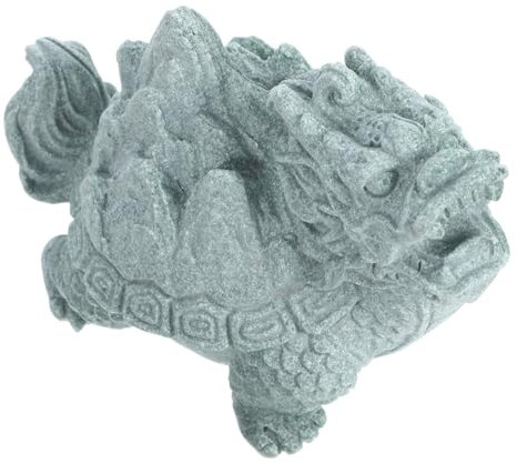 Cabilock Sandstein Drachen Schildkröte Figur Tier Dekor Kunsthandwerksfigur Sandsteinstatue Ornament Schreibtischdekor Innenbereich