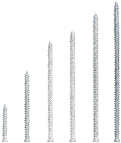 BRESKO Holzschrauben Vollgewinde Holzbauschrauben Konstruktionsschrauben Schrauben Verzinkt Spanplattenschrauben Holzbau (Zylinderkopf, 7,5x92 mm - 100 Stk.)