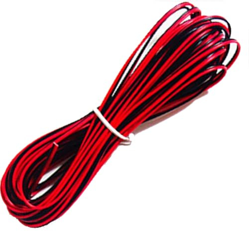 10 Meter 22AWG Electrical Wire | 2 Core Black Red Wire Cable Extension Wire Cable for Car LED Light Bar, Suitable for 22AWG