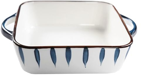 Baking Baking Tray,Enamel Roasting tin，Baking Tray Set， Small Ceramic Bakeware Pan for One Person, Porcelain Baking Dish Oven