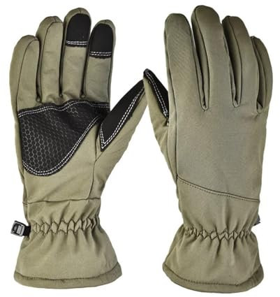 pipisweet Winter Fischerhandschuhe Herren Warm Fleece Motorradhandschuhe Segelhandschuhe Jagd Fahrradhandschuhe (Grün, M)