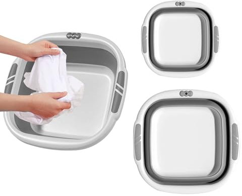 Lavabo pieghevole, vasca da bagno per stoviglie, cestino portatile per lavare vestiti, frutta, vasca salvaspazio per i piedi