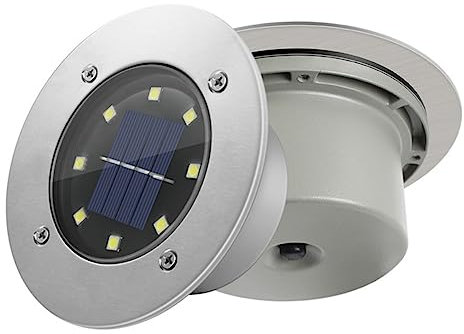 EXCEART Lampada Solare Led Luce Da Led Disco Solare Illuminazione Per Esterni Marciapiedi Piscine Luce Bianca