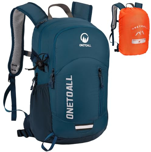 ONETOALL Zaino Trekking 30 Litri, Zaino Montagna Antifurto con Coprizaino Impermeabile, Zaini Leggero Piccolo Uomo Donna per Escursionismo Hiking Viaggi Ciclismo Pendolarismo, Solo 600g