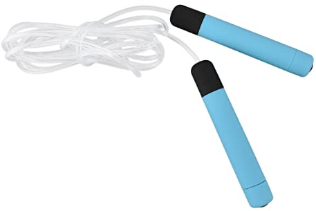 Haofy Leuchtendes Springseil 2,8 Meter mit LED-Licht für Nachtsichtbarkeit, ABS-Springseil mit Rutschfestem Griff für Heimfitness, Outdoor-Training, Tägliche Übungen (Blue)