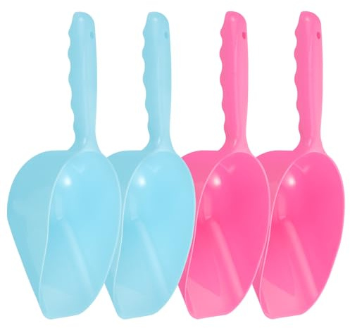 Veemoon Lot de 4 Pelles à Sable en Plastique Colorées, Pelles de Plage et Jardin Portables, Outils Légers pour Garçon et Filles, Adaptées Bac à Sable Jeux en Plein Couleur Aléatoire