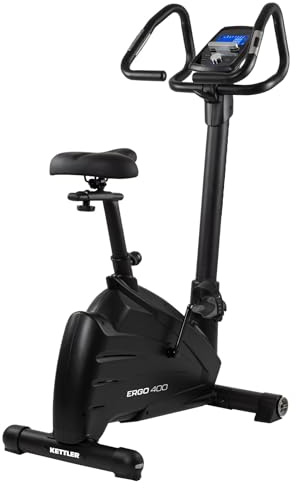 KETTLER Ergometer Ergo 400 – Heimtrainer mit präziser Wattsteuerung (10-350W) – Bluetooth für Kinomap & ZWIFT – 18 Programme – Belastbar bis 130 kg – Komfort-Sattel & Tiefeinstieg
