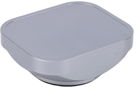 Generic Set Moderno di Paraluce Quadrato e Copriobiettivo in Metallo, Paraluce da 37 Mm, con Cappuccio, Diametro del Filtro Anteriore, Corrispondente Al Meccanismo di Allineamento Automatico per la