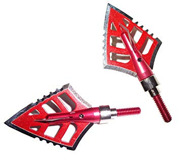 ZSHJG 6pcs Tir à l'arc Flèche Tête Chasse Pointes de Flèches Lames 120 Grains Broadheads Flèche Conseils Têtes de Flèche pour la Chasse Arc et flèches