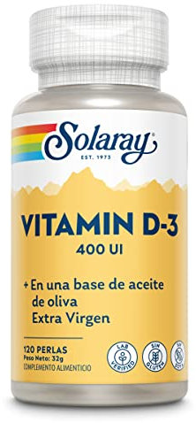 Solaray Vitamin D3 400 IU | 120 Perlas