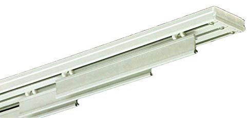Rieles de aluminio profesional para panel japonés manuales 3/4/5 vías ancho cm 140/160/180/200/210/240/250/300 240 cm aluminio blanco (3 vías cm 160)