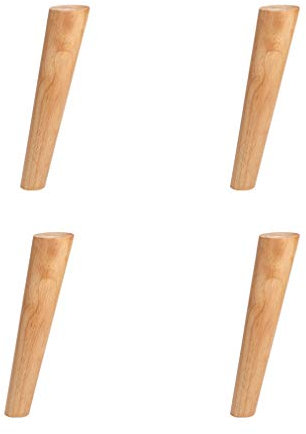 Eiche Möbelbeine,Sofa Beine,Tischbeine,TV-Tischfüße,Tischgestell,Couchtischbeine,Stühle,für Schrank, Schlafzimmer,Esstisch,Arbeitstisch,mit Zubehör,4Stück,Schräger Kegel