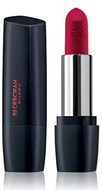 Deborah Milano - Red Mat, Rossetto Effetto Matte con Collagene e Acido Ialuronico, 34 Red in Winter, Azione Nutriente ed Emolliente, Dona Labbra Intense e Volumizzate a Lunga Tenuta, 4.5 gr