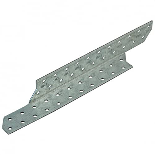 Gedotec Chevron Ancrage de pannes en acier Raccord d'angle pour charges lourdes | 20 pièces d'équerre métallique - 290 x 32 x 220 mm à droite | Ancrage de chevron Raccord en bois | Equerre métalliqu