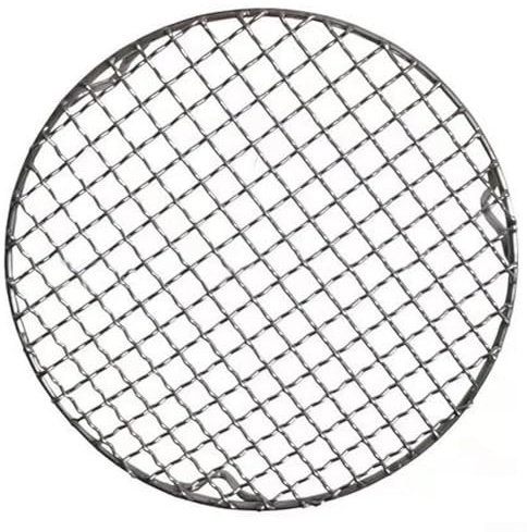Edelstahl-Grillrost, 27 cm, runder Grillrost, leicht zu reinigen und spülmaschinenfest, perfekt für Holzkohle- und Elektrogasgrills (D25cm)