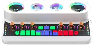 Joselin Carte Son Audio Professionnelle S20 avec Module de Son Personnalisé Carte de Musique Interface Audio Externe pour Carte Son en Direct Facile à Utiliser, C