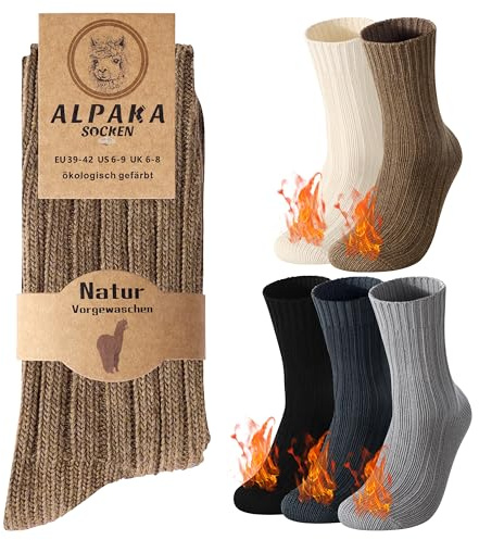 Belloxis Alpaca Socks Women Alpaca Wool Socks Thermal Bed Socks for Women Warm Winter Thick