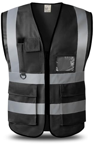 YUANVEST Sicherheitswesten Warnweste,Hohe Sichtbarkeit Reflektierende Sicherheitsweste,2-Zoll Reflektierende Streifen Hohe Sichtbarkeit Weste,Erfüllt ANSI/ISEA Standards