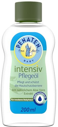 Penaten Intensiv Pflegeöl pflegendes & schützendes Baby Massageöl & Babyöl mit Aloe Vera Extrakt für trockene & sensitive Haut,6x200ml